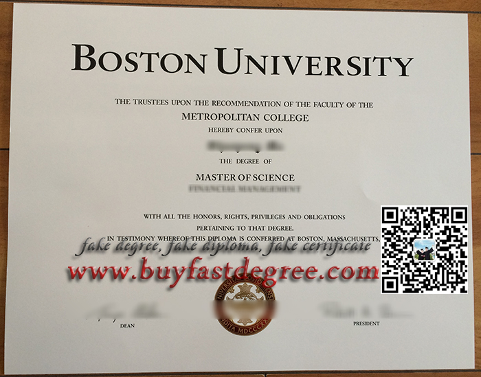 fake Boston University diploma, Boston University degree sample