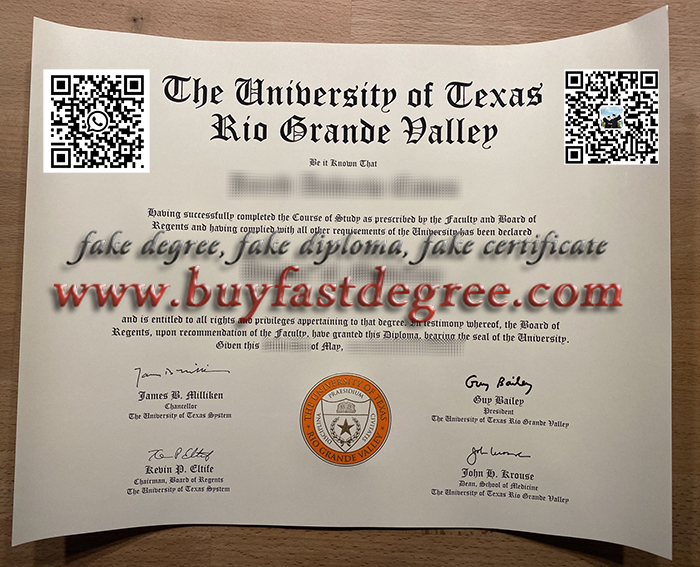 get The University of Texas Rio Grande Valley diploma. Buy fake UTRGV degree certificate.