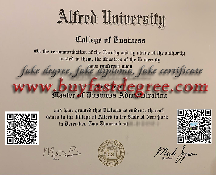 Alfred University degree