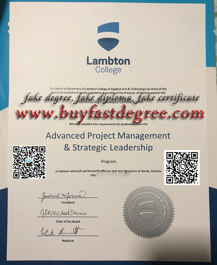 get Lambton College certificate