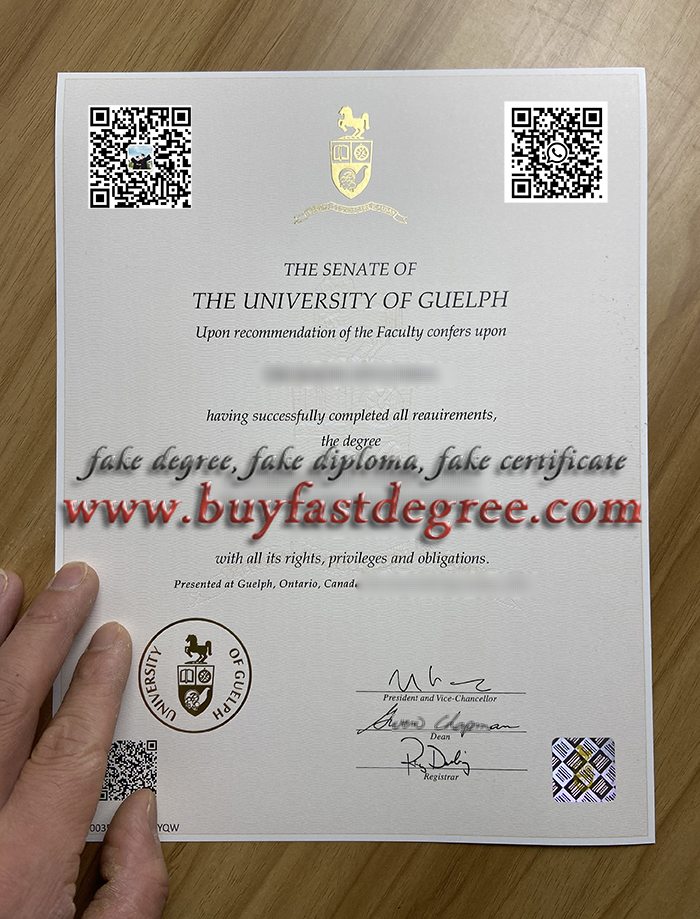 Fake University of Guelph degree