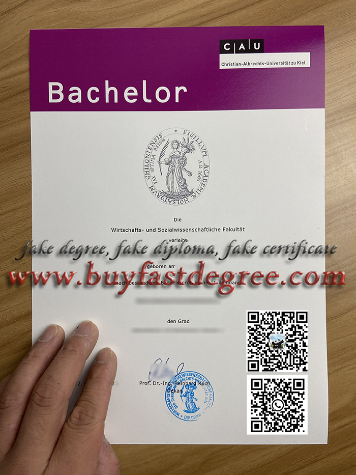 Fake Kiel University diploma