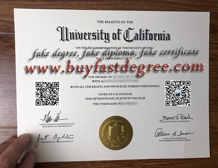 University of California, Los Angeles diploma