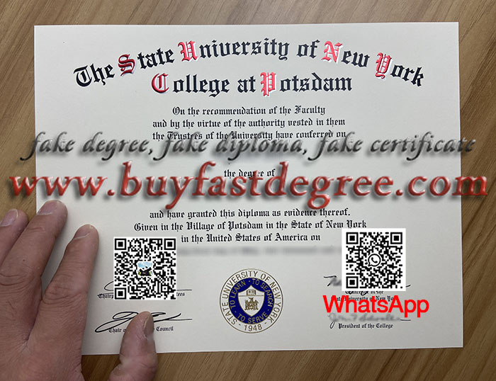 Fake SUNY Potsdam degree