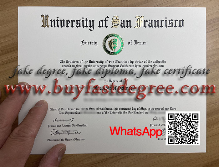 Get a fake University of San Francisco diploma, USF diploma, USFCA degree