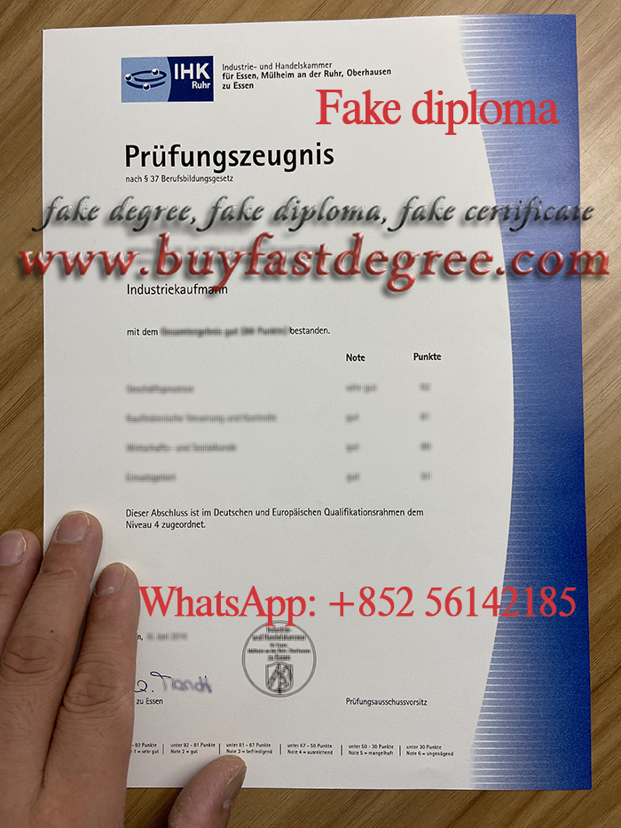 Germany IHK certificate. DIHK certificate. Fake IHK certificate for sale.