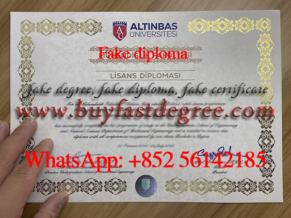 Fake Altınbaş University diploma