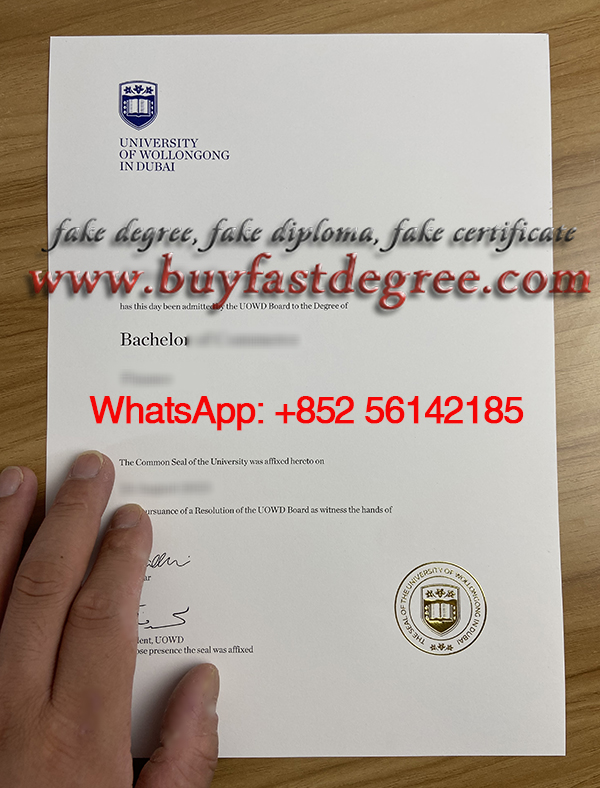 University of Wollongong in Dubai degree for sale
