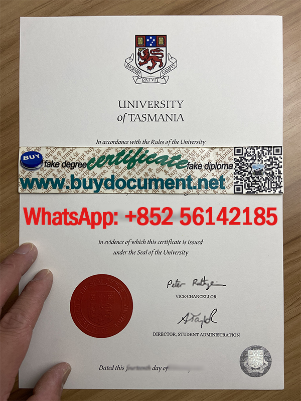 Fake University of Tasmania diploma