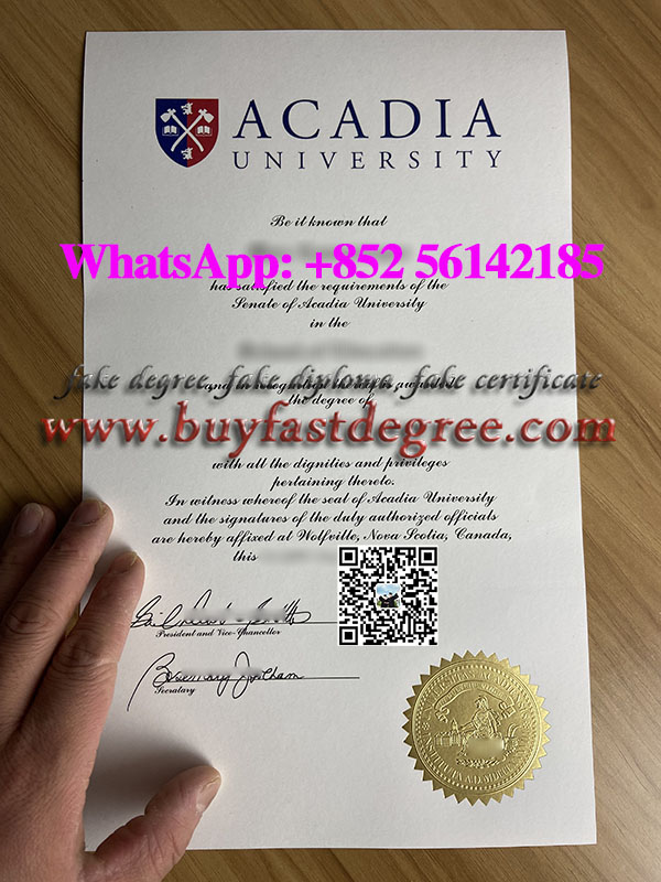 Buy Acadia University diploma